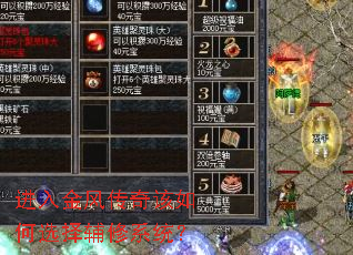 进入金风传奇该如何选择辅修系统? 进入金风传奇该如何选择辅修系统?