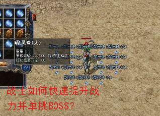 战士如何快速提升战力并单挑BOSS? 战士如何快速提升战力并单挑BOSS?