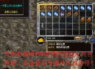 传奇新服网999如何快速提升角色等级?装备获取有哪些高效途径? 传奇新服网999如何快速提升角色等级?装备获取有哪些高效途径?