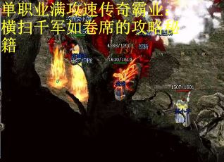 单职业满攻速传奇霸业：横扫千军如卷席的攻略秘籍