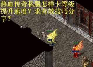 热血传奇私服怎样卡等级提升速度？求有效技巧分享？