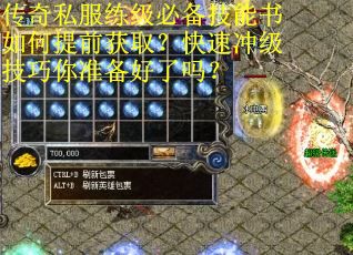 传奇私服练级必备技能书如何提前获取？快速冲级技巧你准备好了吗？