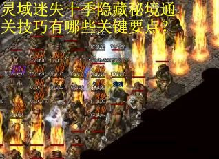 灵域迷失十季隐藏秘境通关技巧有哪些关键要点？