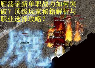 雁荡录新单职战力如何突破？顶级玩家秘籍解析与职业选择攻略？